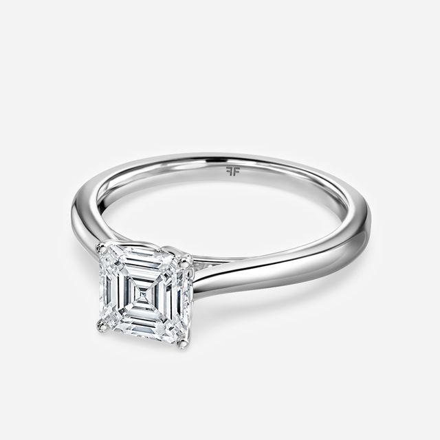 White Gold Petite Solitaire Engagement Ring