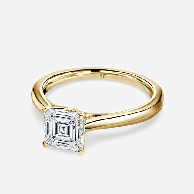 Yellow Gold Petite Solitaire Engagement Ring