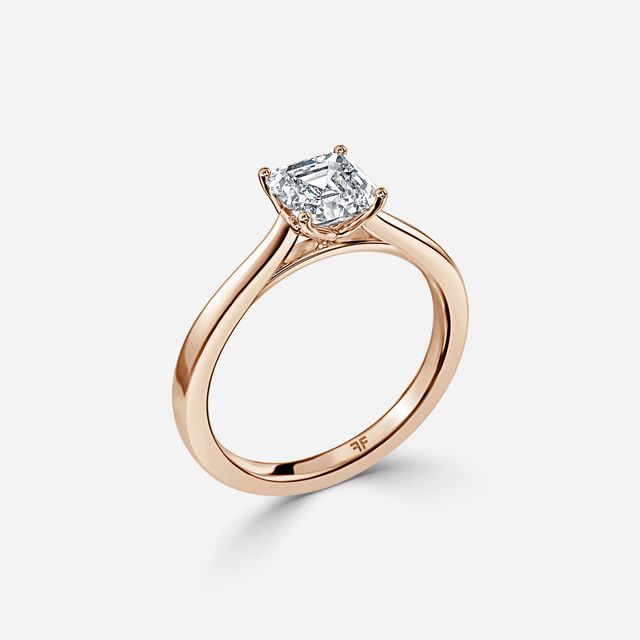 Rose Gold Petite Solitaire Engagement Ring