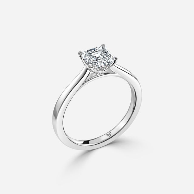 White Gold Petite Solitaire Engagement Ring