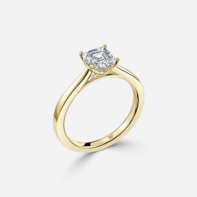 Yellow Gold Petite Solitaire Engagement Ring