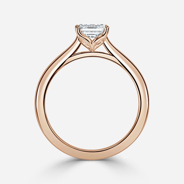 Rose Gold Petite Solitaire Engagement Ring