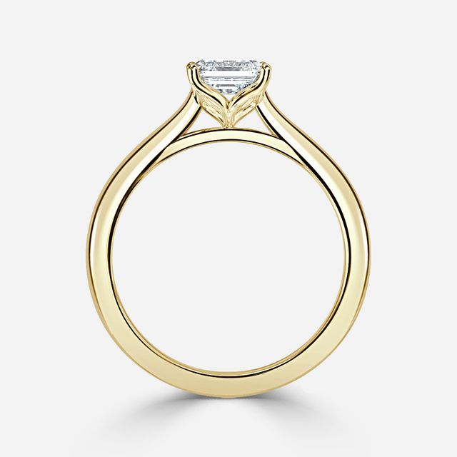 Yellow Gold Petite Solitaire Engagement Ring