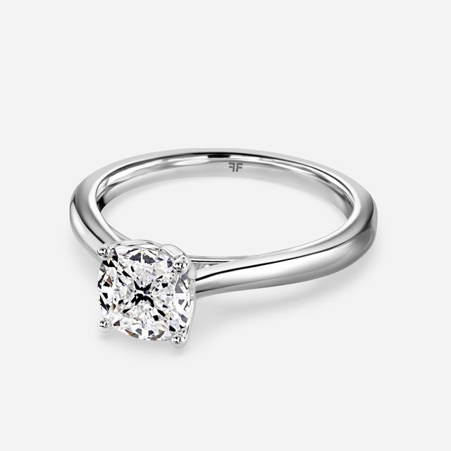 White Gold Petite Solitaire Engagement Ring