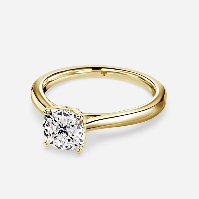 Yellow Gold Petite Solitaire Engagement Ring