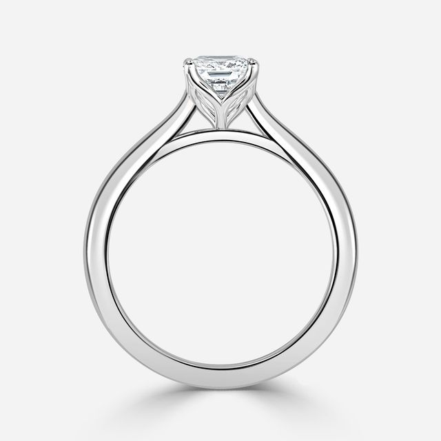 White Gold Petite Solitaire Engagement Ring