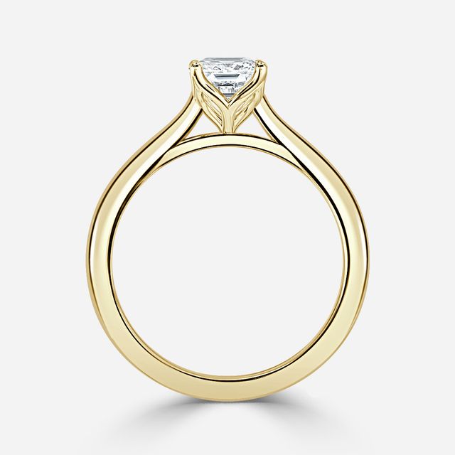 Yellow Gold Petite Solitaire Engagement Ring