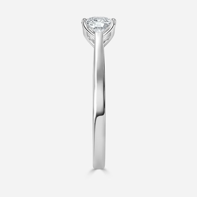White Gold Petite Solitaire Engagement Ring