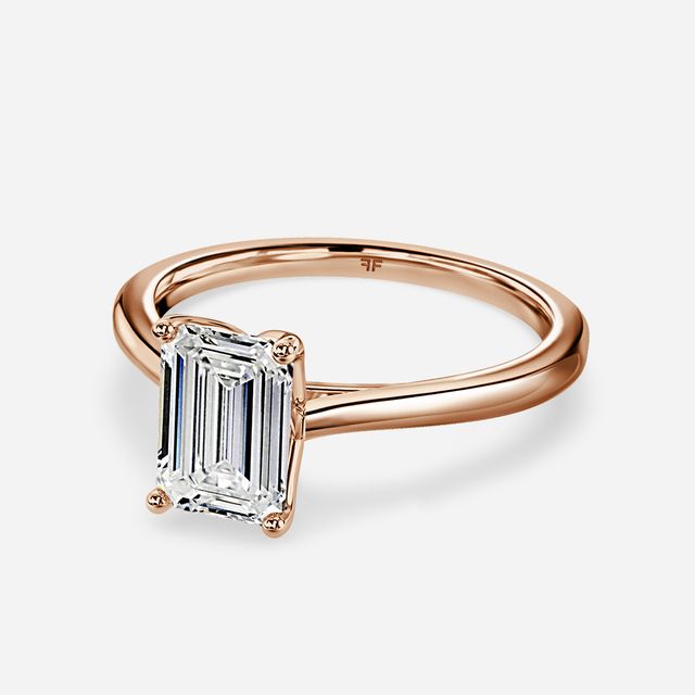 Rose Gold Petite Solitaire Engagement Ring