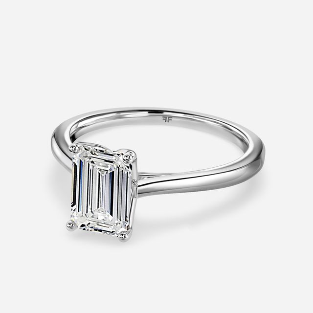 White Gold Petite Solitaire Engagement Ring