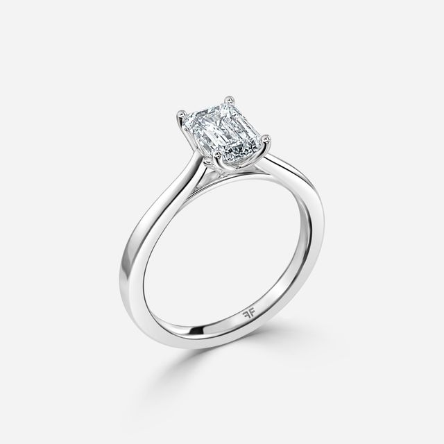 White Gold Petite Solitaire Engagement Ring