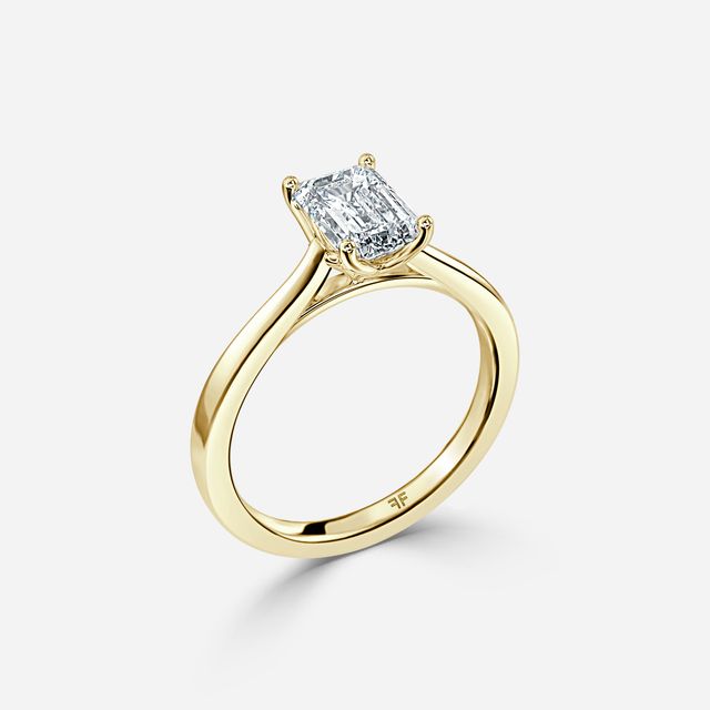 Yellow Gold Petite Solitaire Engagement Ring