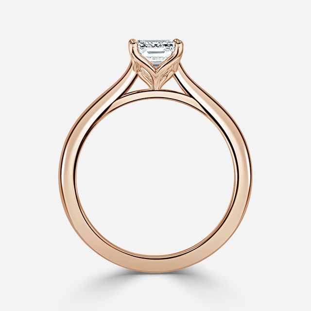 Rose Gold Petite Solitaire Engagement Ring
