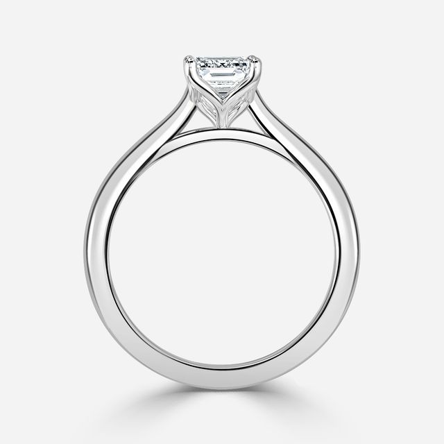 White Gold Petite Solitaire Engagement Ring