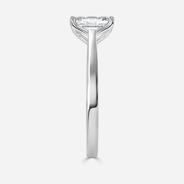 White Gold Petite Solitaire Engagement Ring