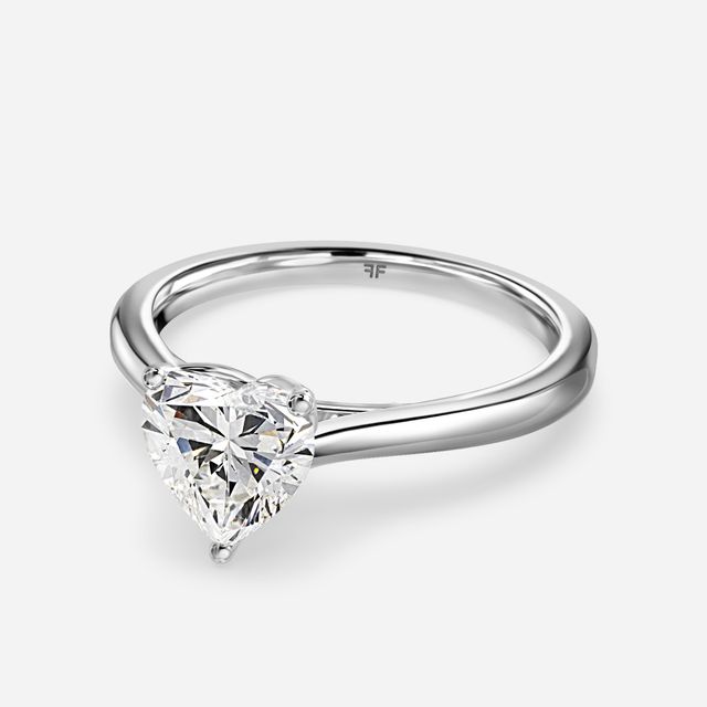 White Gold Petite Solitaire Engagement Ring