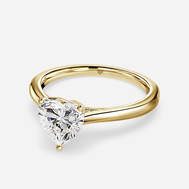 Yellow Gold Petite Solitaire Engagement Ring