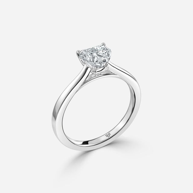 White Gold Petite Solitaire Engagement Ring