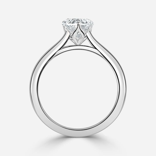 White Gold Petite Solitaire Engagement Ring