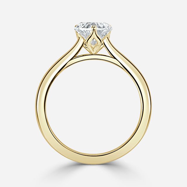 Yellow Gold Petite Solitaire Engagement Ring