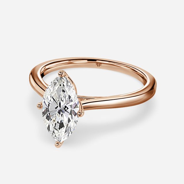 Rose Gold Petite Solitaire Engagement Ring
