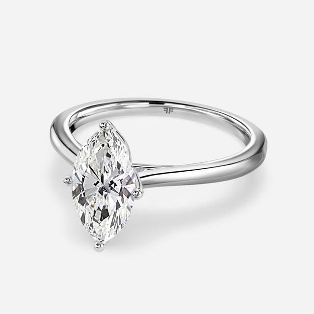 White Gold Petite Solitaire Engagement Ring