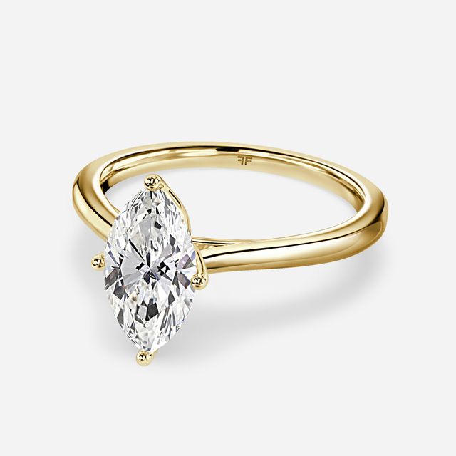 Yellow Gold Petite Solitaire Engagement Ring