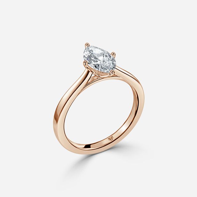 Rose Gold Petite Solitaire Engagement Ring