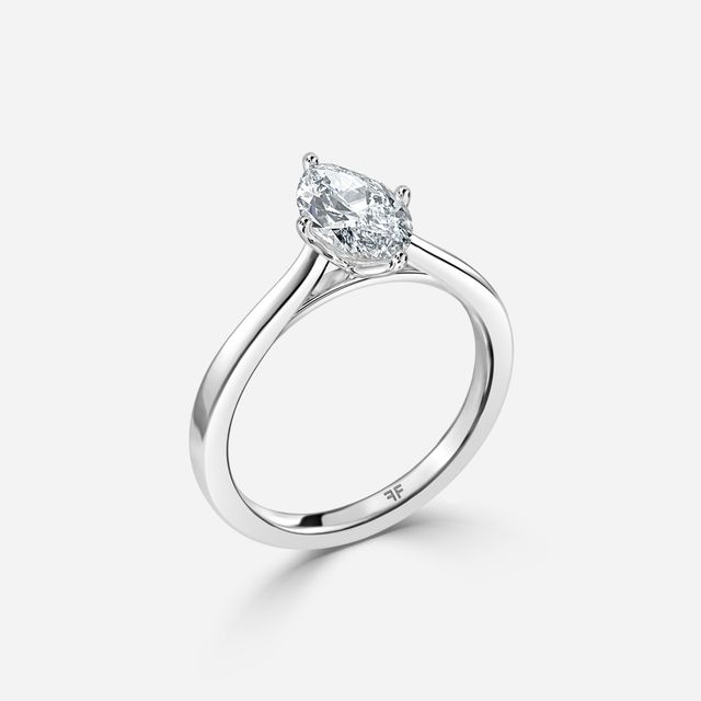 White Gold Petite Solitaire Engagement Ring