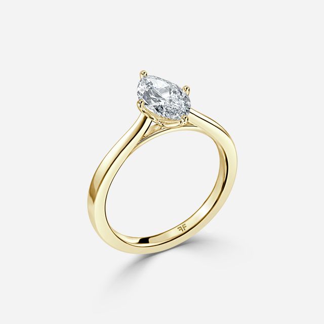 Yellow Gold Petite Solitaire Engagement Ring