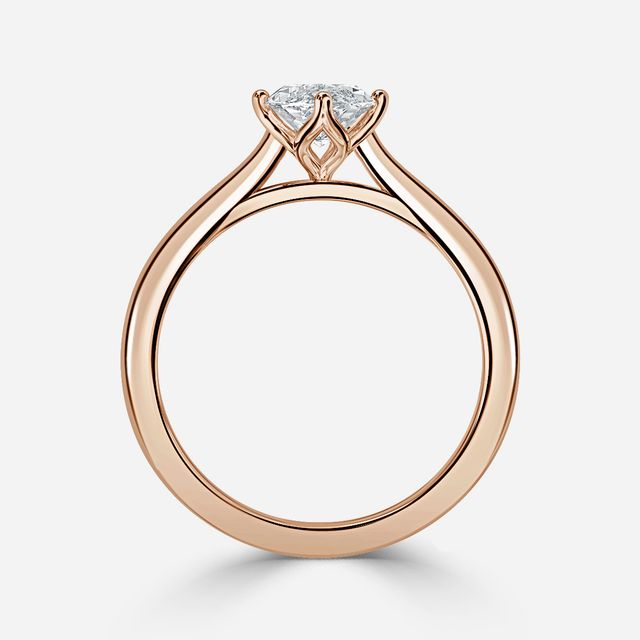Rose Gold Petite Solitaire Engagement Ring