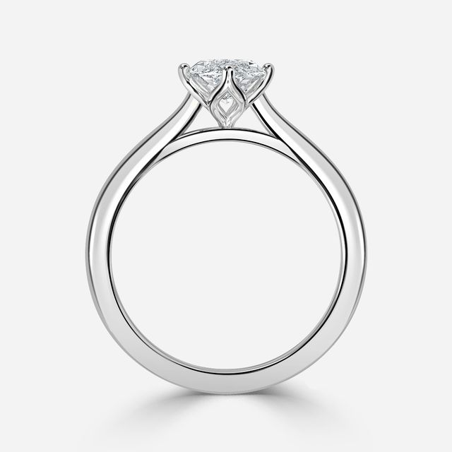 White Gold Petite Solitaire Engagement Ring