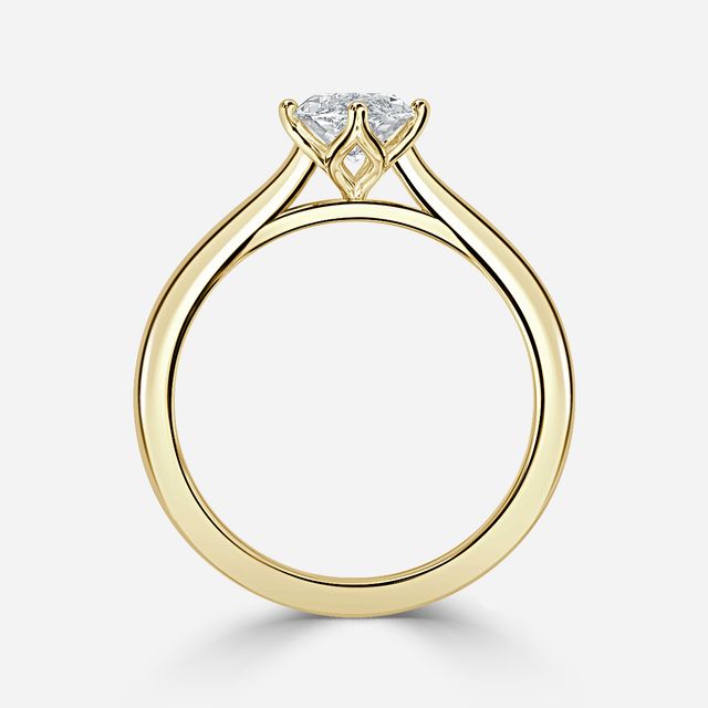 Yellow Gold Petite Solitaire Engagement Ring