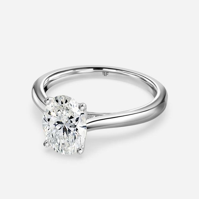 White Gold Petite Solitaire Engagement Ring