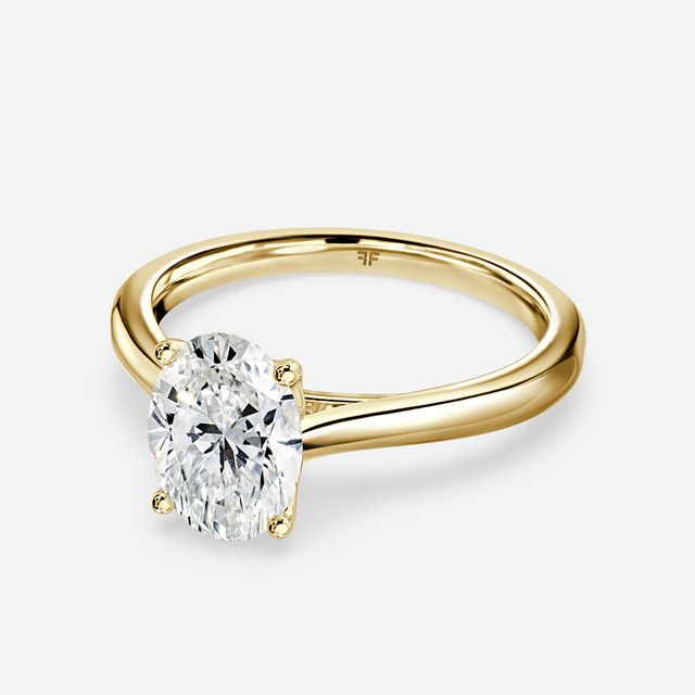 Yellow Gold Petite Solitaire Engagement Ring