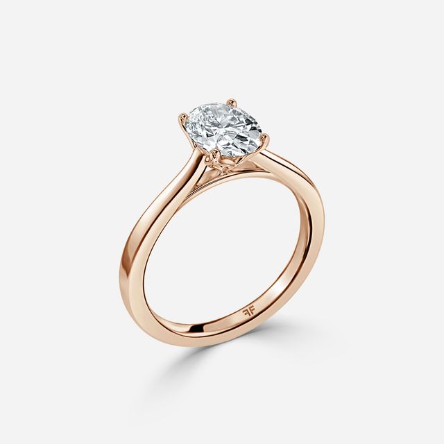 Rose Gold Petite Solitaire Engagement Ring
