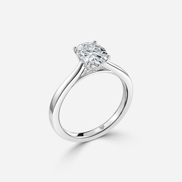 White Gold Petite Solitaire Engagement Ring
