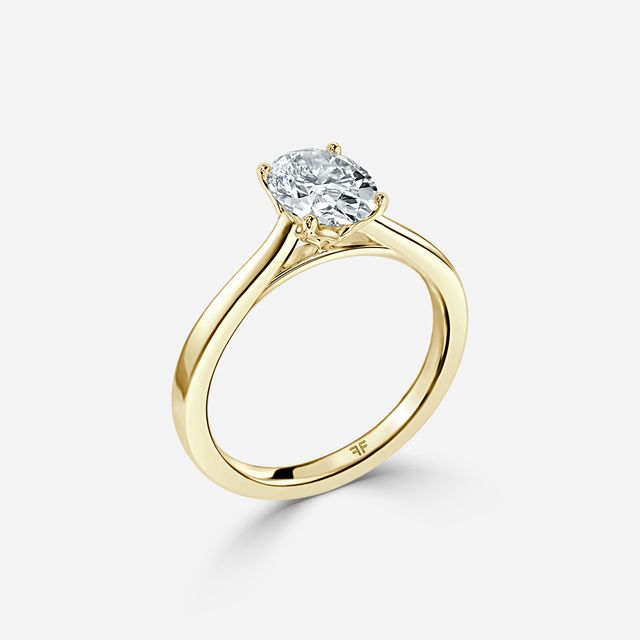 Yellow Gold Petite Solitaire Engagement Ring