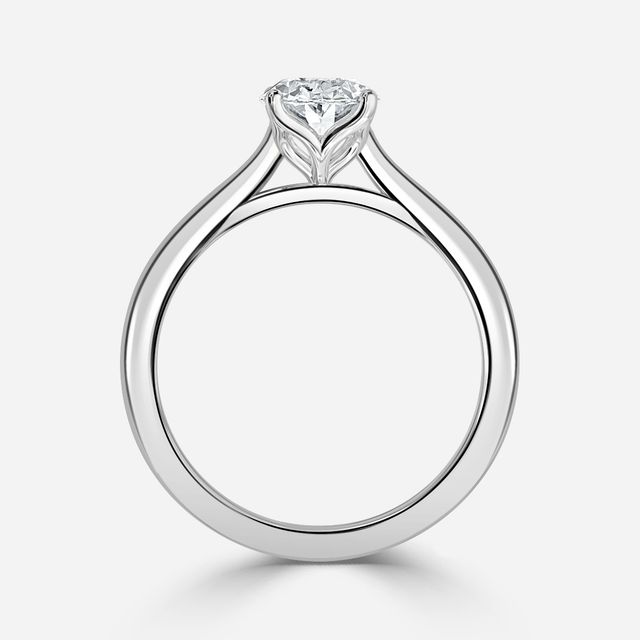 White Gold Petite Solitaire Engagement Ring