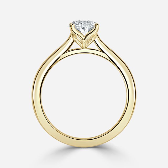 Yellow Gold Petite Solitaire Engagement Ring