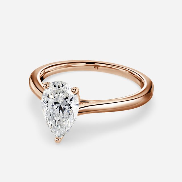 Rose Gold Petite Solitaire Engagement Ring