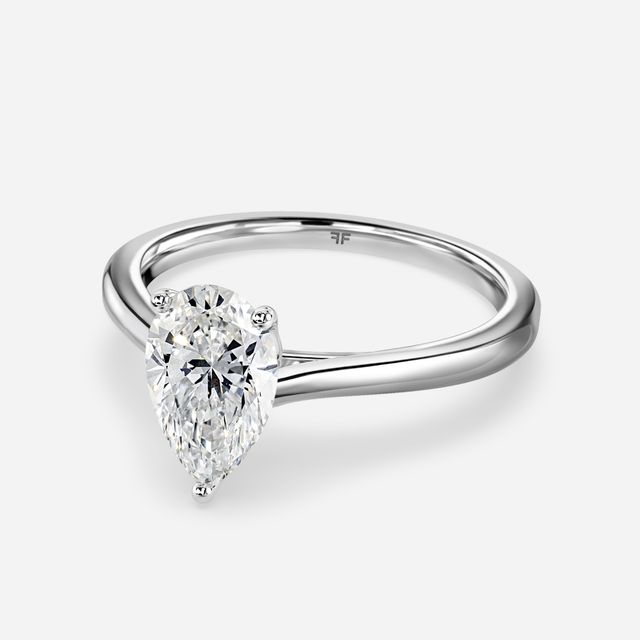 White Gold Petite Solitaire Engagement Ring