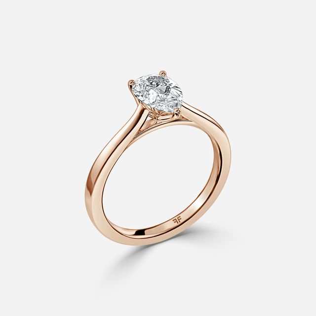 Rose Gold Petite Solitaire Engagement Ring