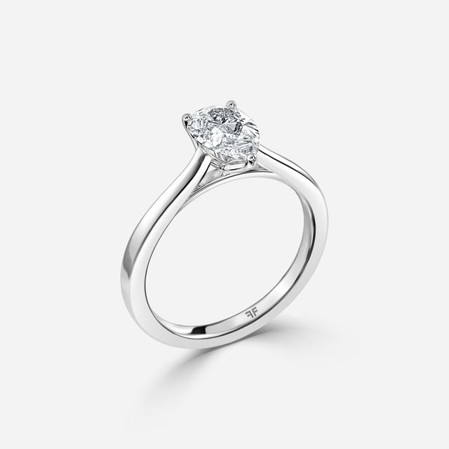 White Gold Petite Solitaire Engagement Ring