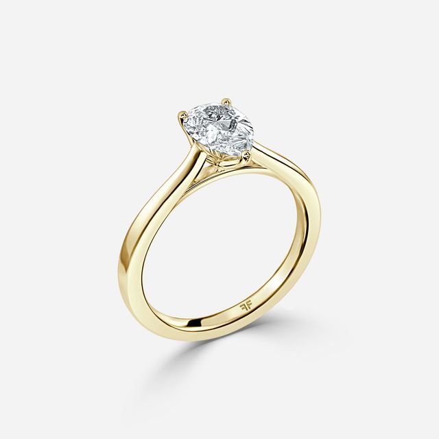 Yellow Gold Petite Solitaire Engagement Ring