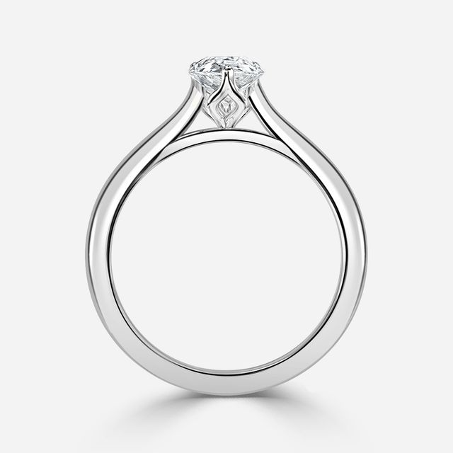 White Gold Petite Solitaire Engagement Ring