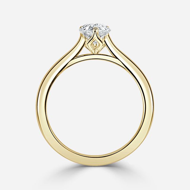 Yellow Gold Petite Solitaire Engagement Ring