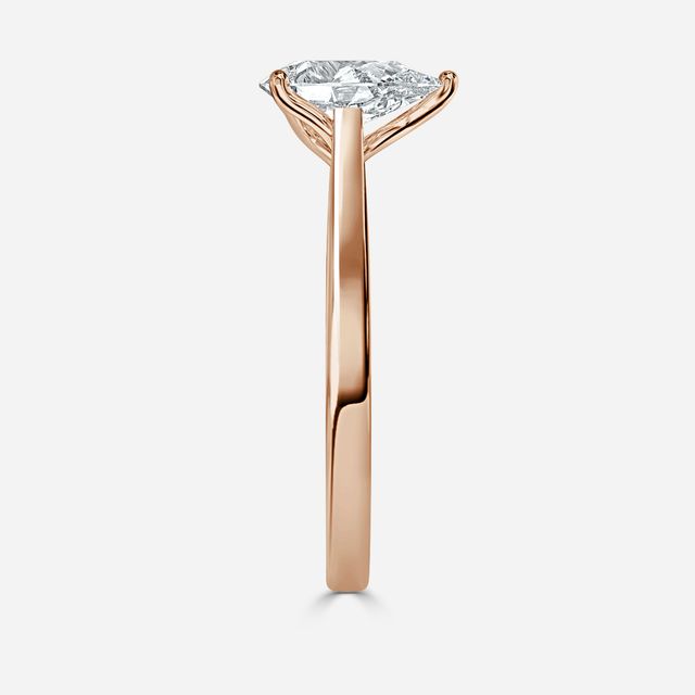 Rose Gold Petite Solitaire Engagement Ring