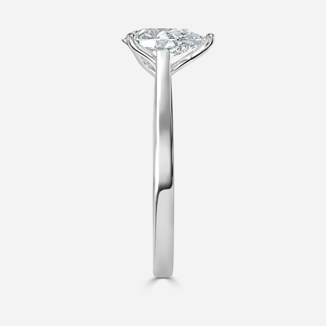 White Gold Petite Solitaire Engagement Ring