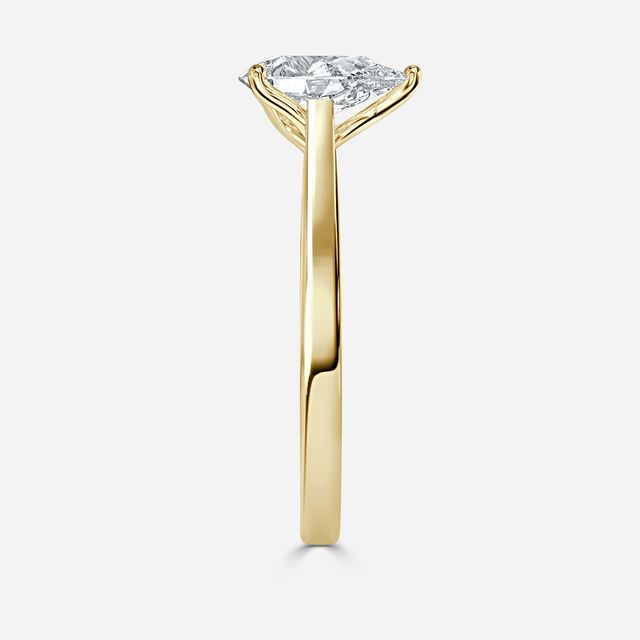 Yellow Gold Petite Solitaire Engagement Ring